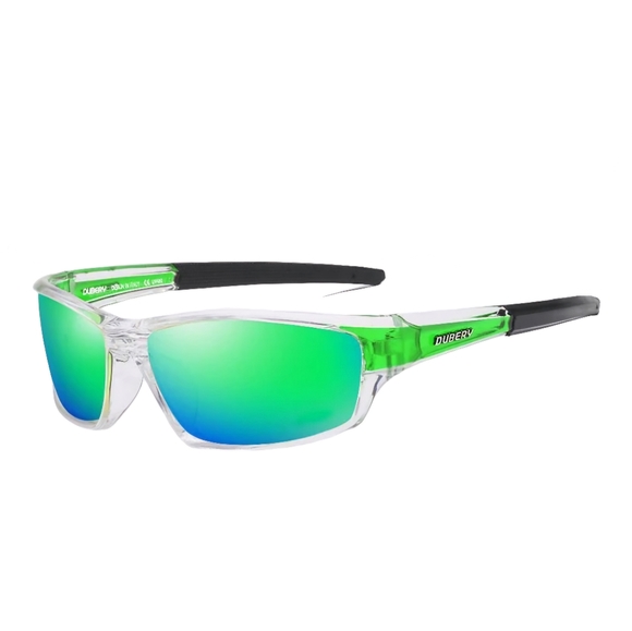 Green Lens Green Frames Dubery Polarized Fishing Sunglasses New Unused - Picture 1 of 2